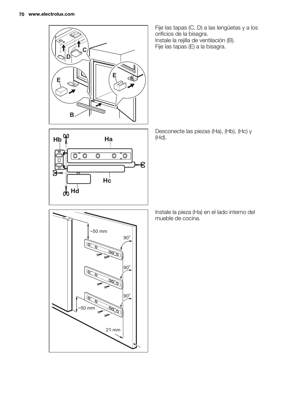 Eb d c | Electrolux EUN2243AOW User Manual | Page 70 / 76