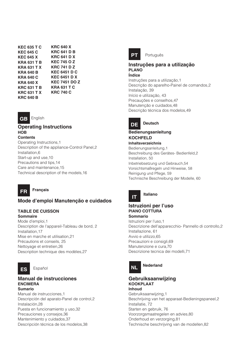 Hotpoint Ariston KRC 640 B  EU User Manual | 84 pages