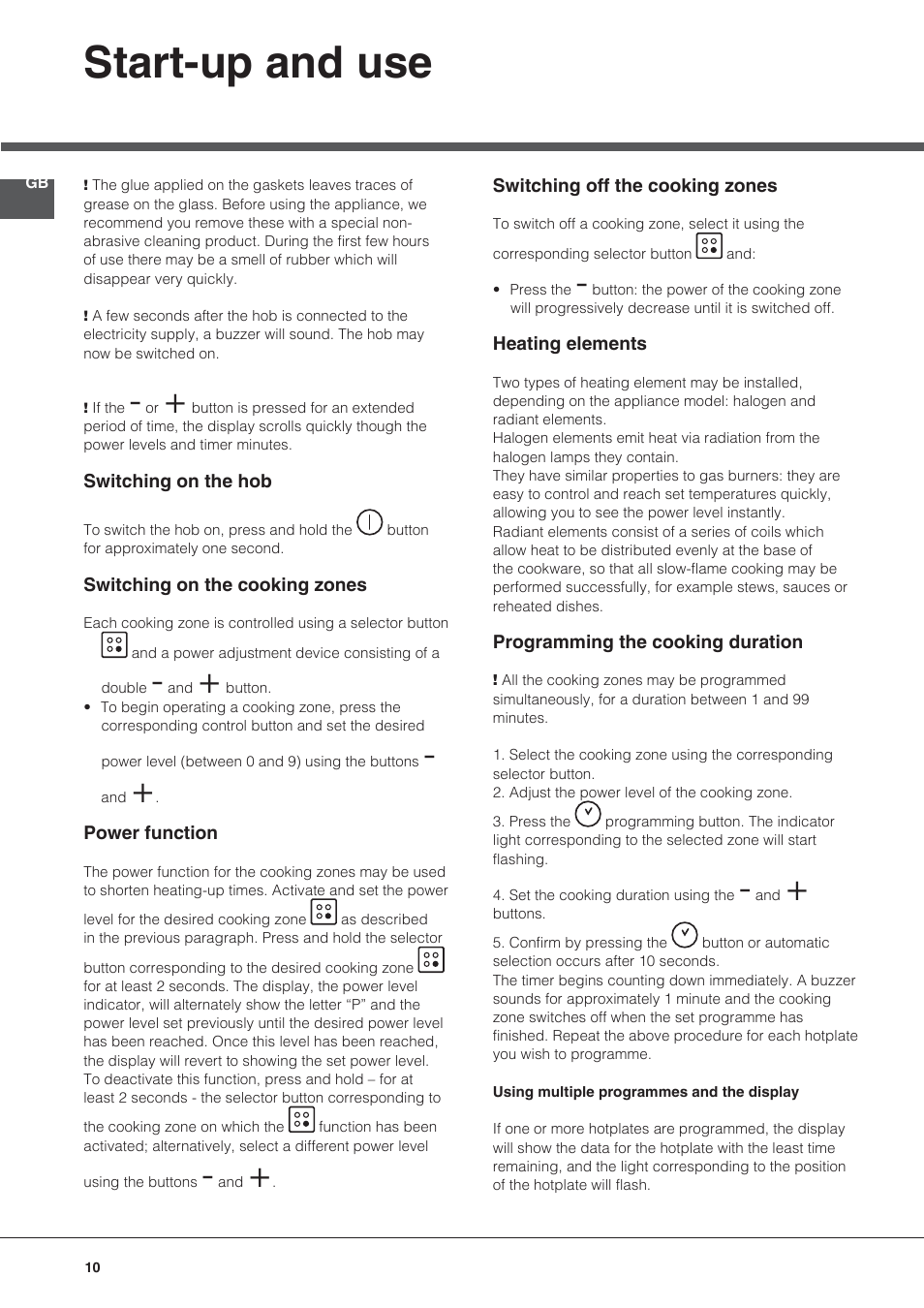 Start-up and use | Hotpoint Ariston KRC 640 B  EU User Manual | Page 10 / 84