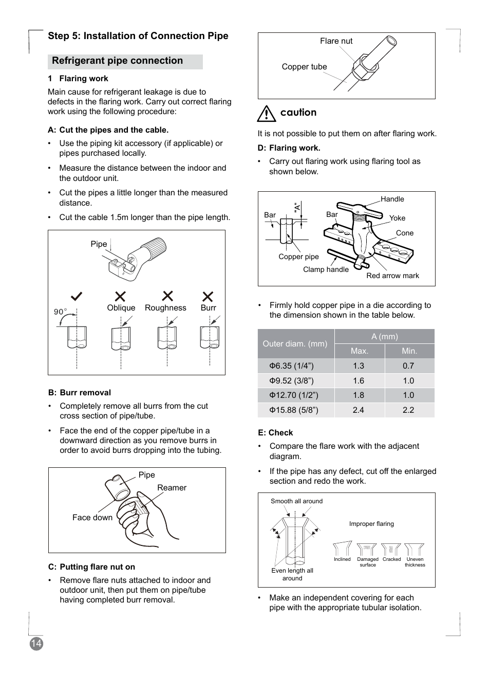 Caution | Electrolux EXM24HV1WE User Manual | Page 14 / 90