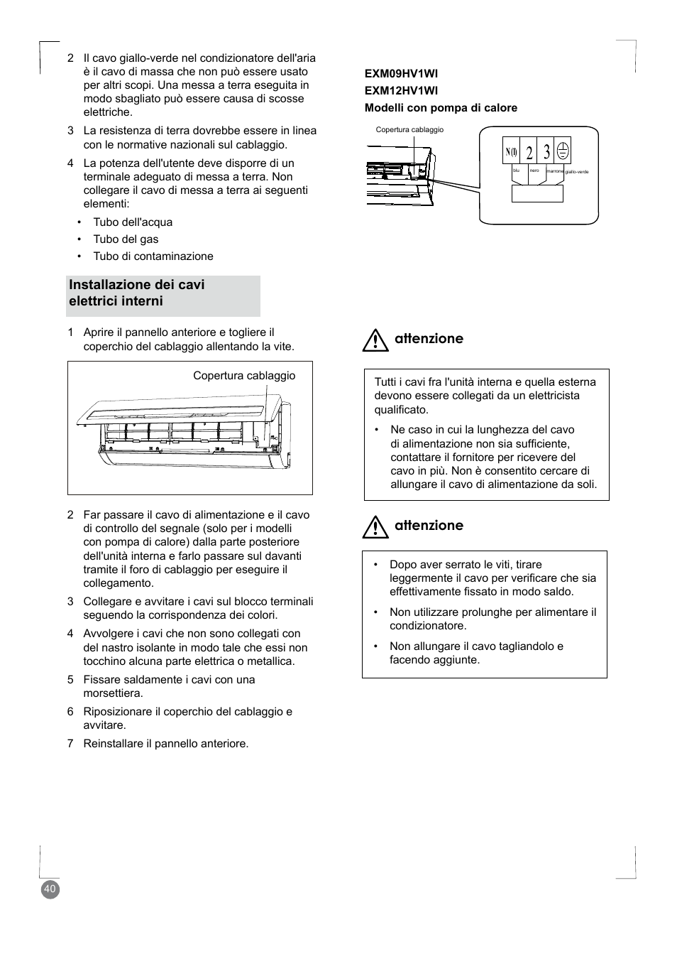 Electrolux EXM24HV1WE User Manual | Page 40 / 90