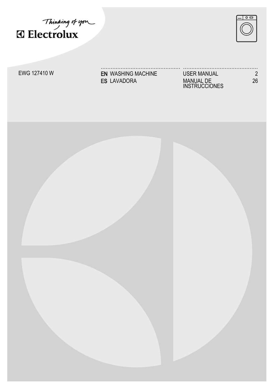 Electrolux EWG127410W User Manual | 52 pages