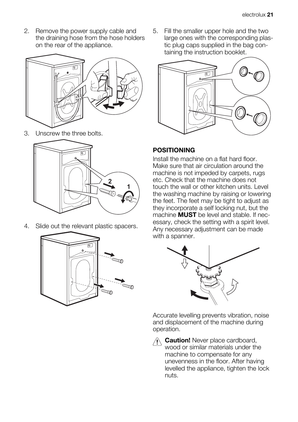 Electrolux EWG127410W User Manual | Page 21 / 52