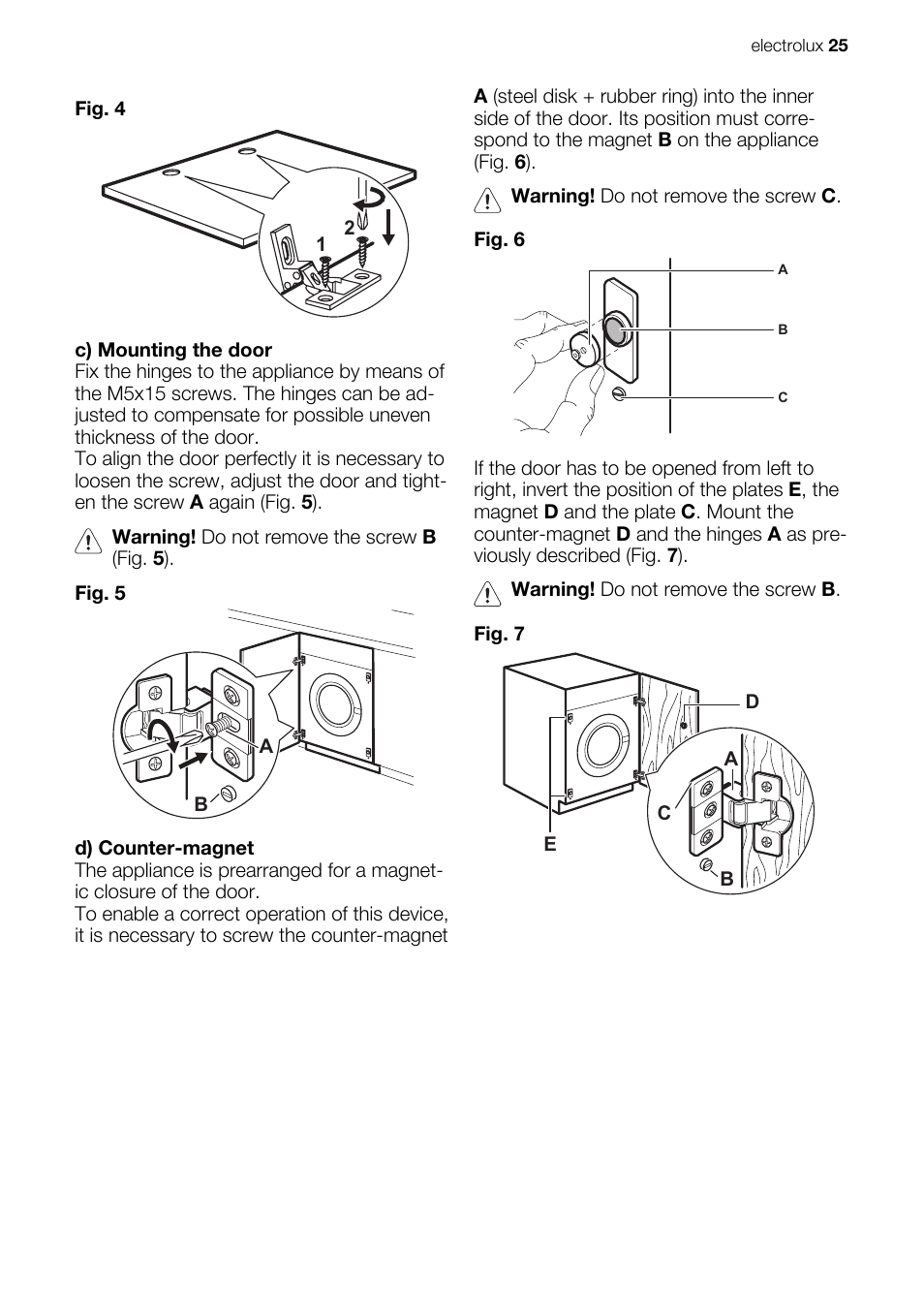 Electrolux EWG127410W User Manual | Page 25 / 52