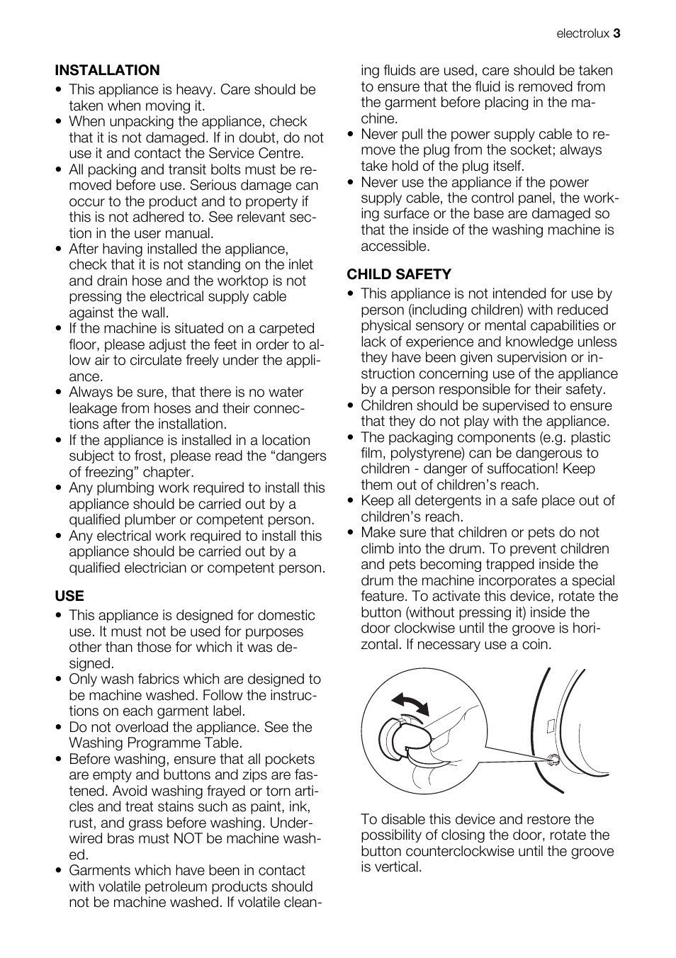 Electrolux EWG127410W User Manual | Page 3 / 52