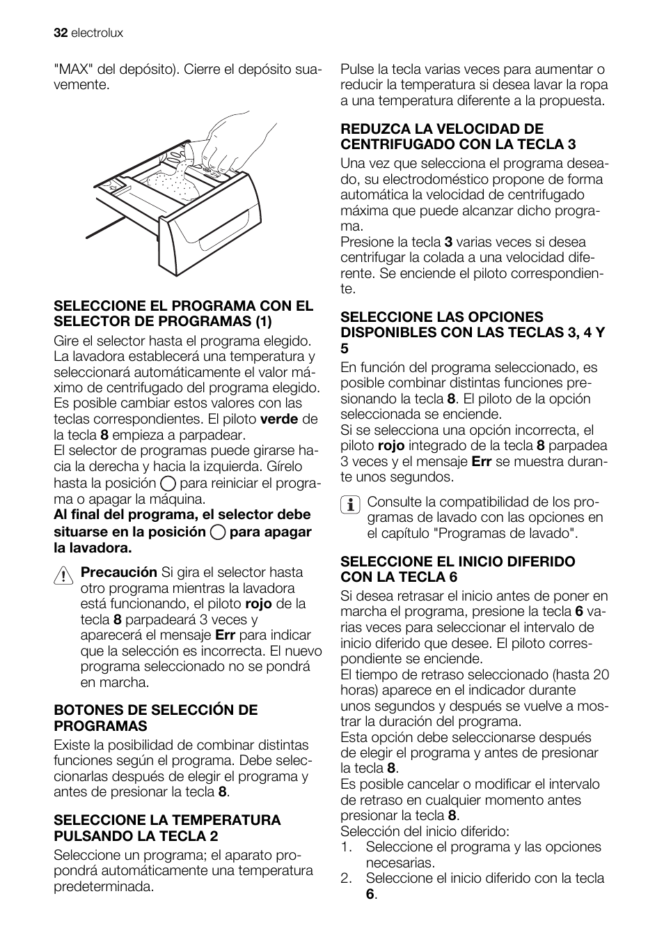 Electrolux EWG127410W User Manual | Page 32 / 52