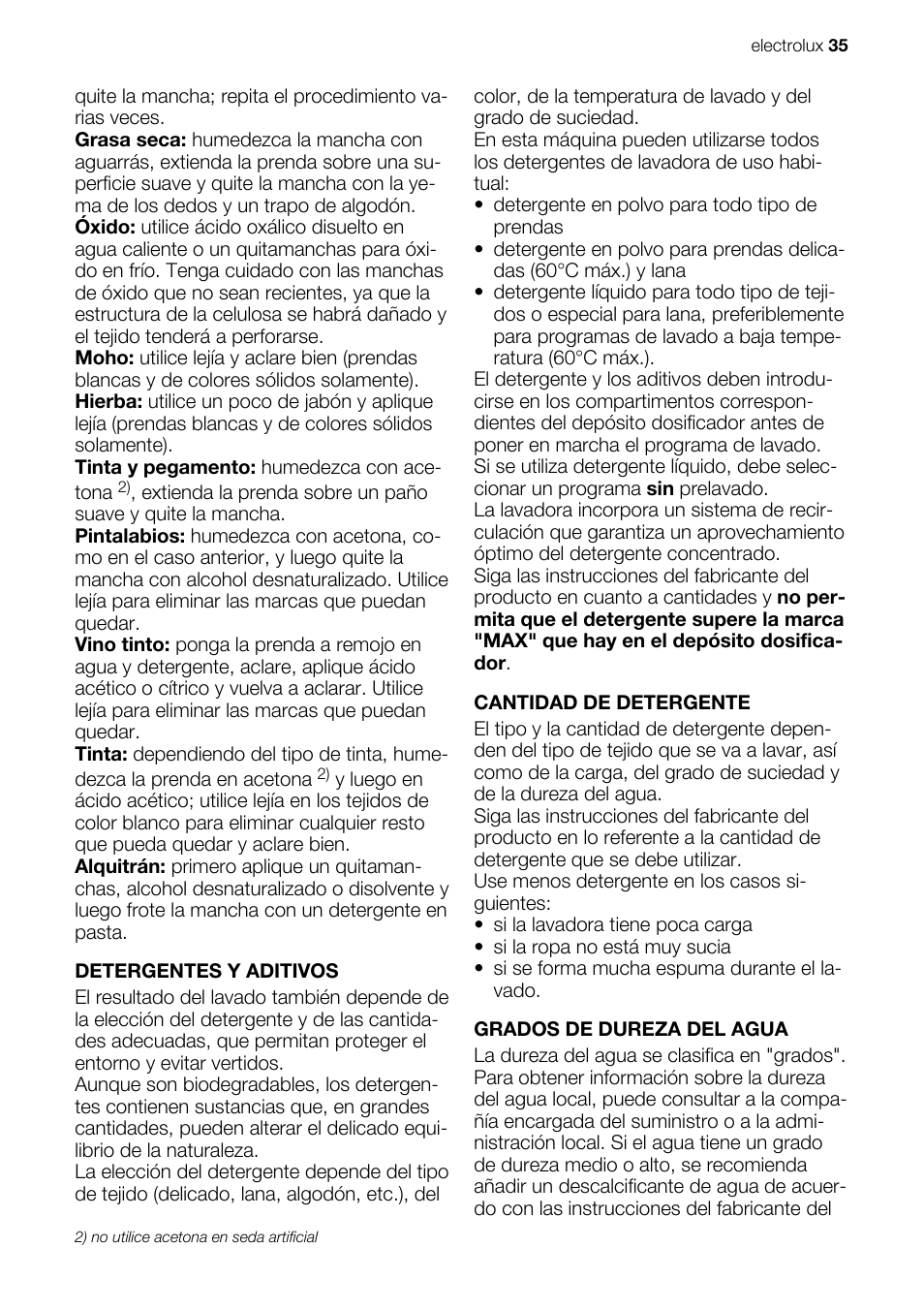 Electrolux EWG127410W User Manual | Page 35 / 52