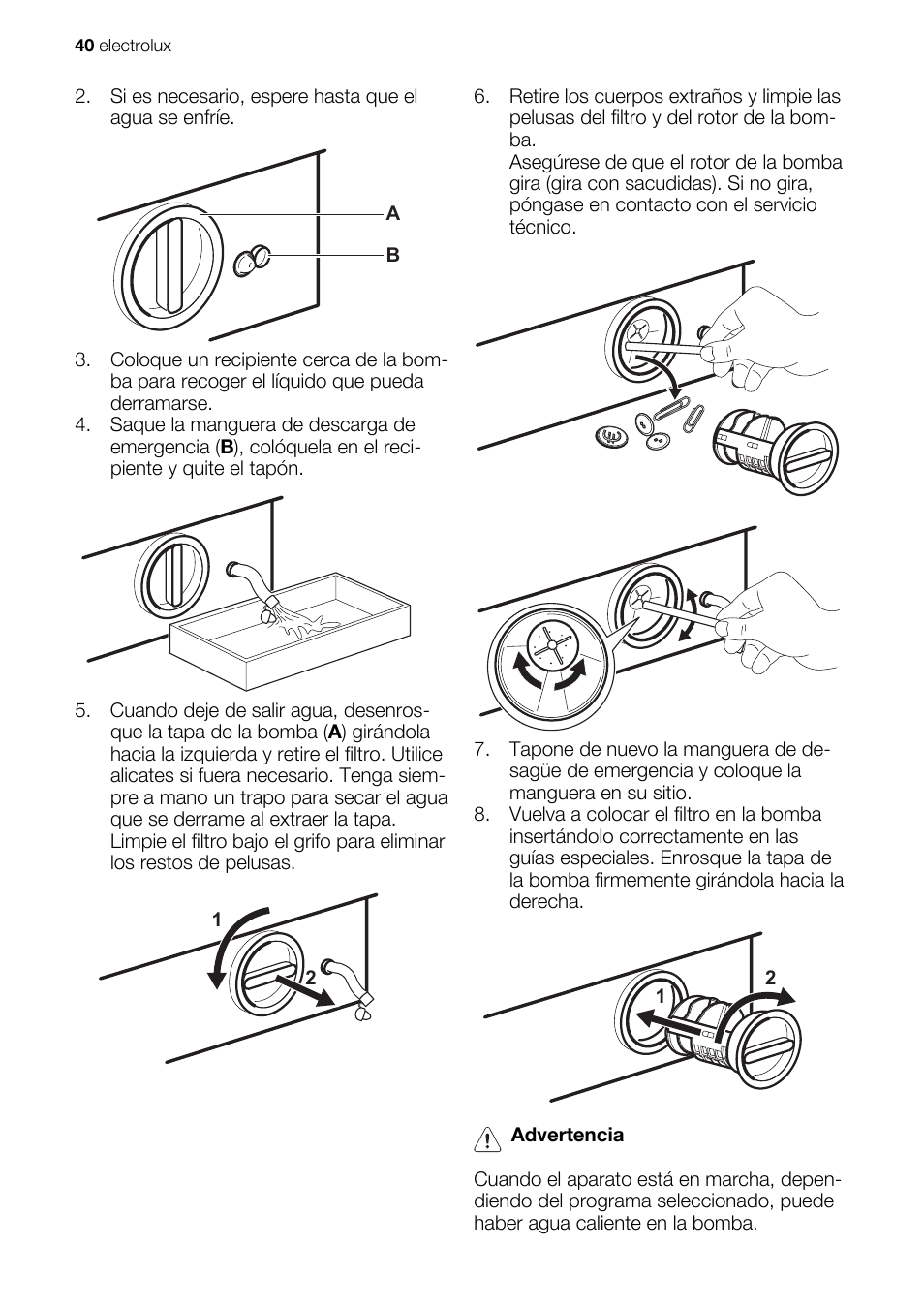 Electrolux EWG127410W User Manual | Page 40 / 52