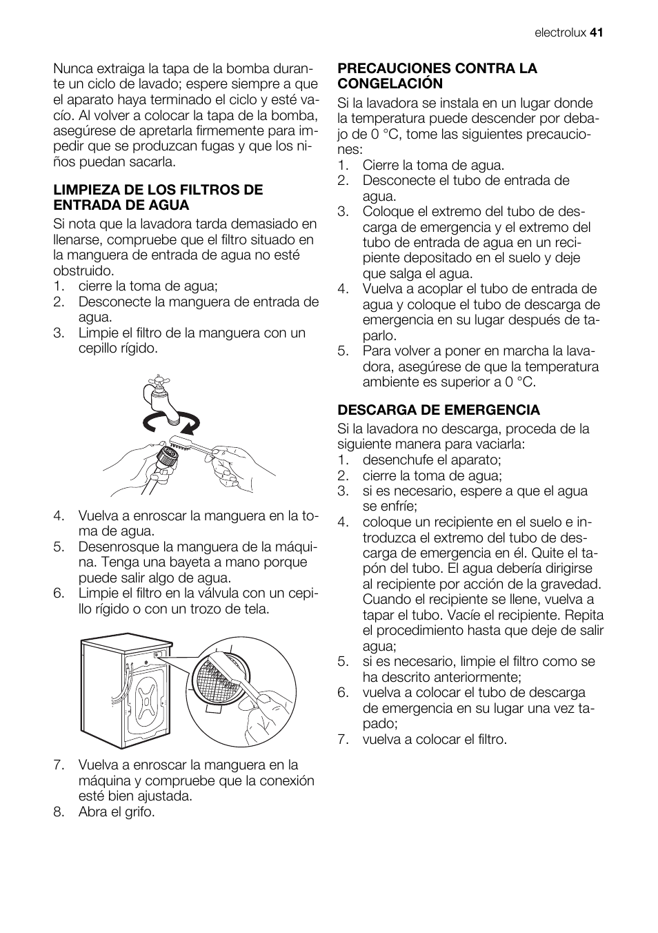 Electrolux EWG127410W User Manual | Page 41 / 52