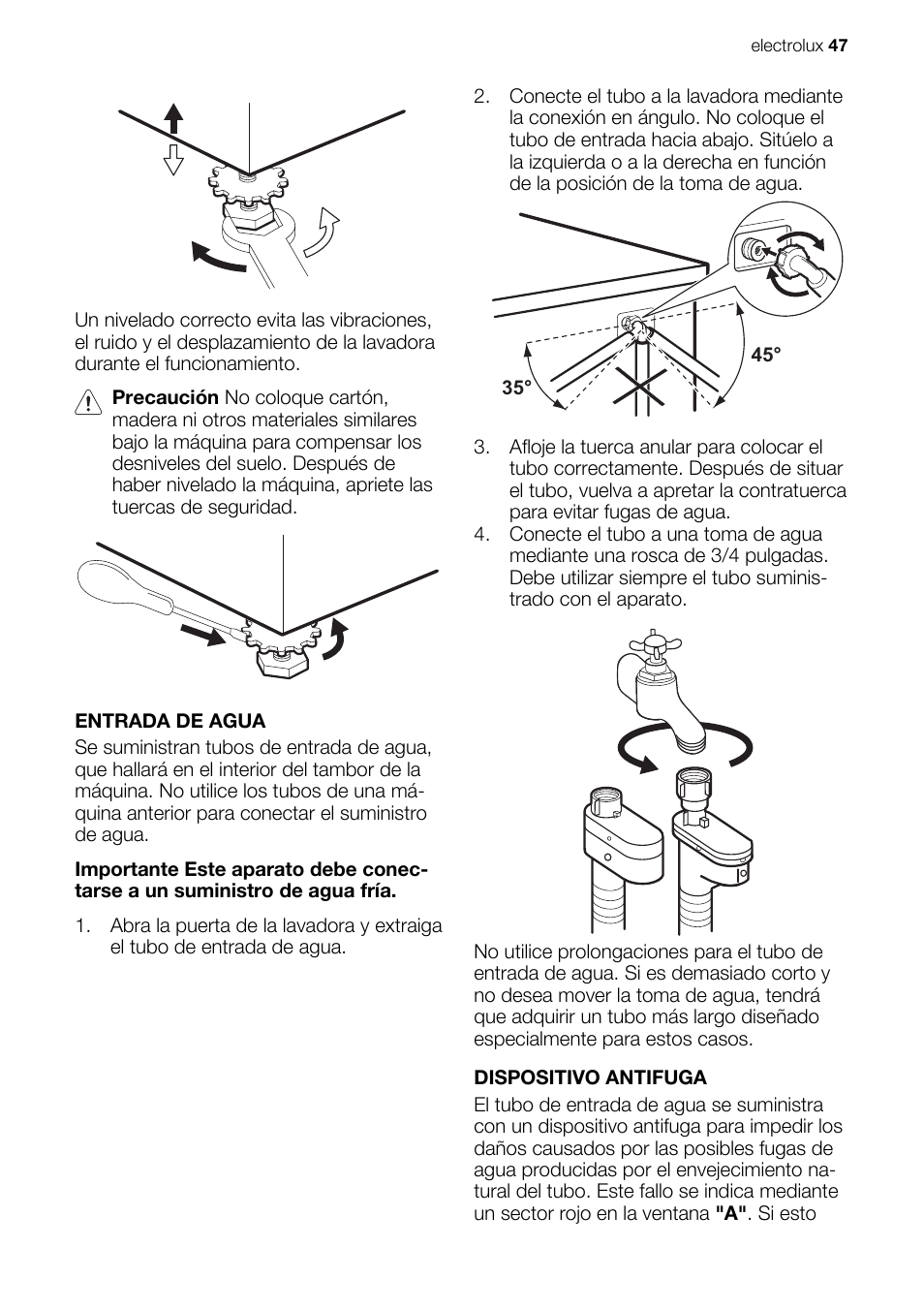 Electrolux EWG127410W User Manual | Page 47 / 52