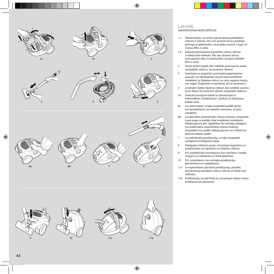 Latviski | Electrolux ZCS2100 User Manual | Page 44 / 96