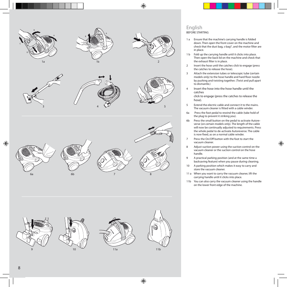 English | Electrolux ZCS2100 User Manual | Page 8 / 96