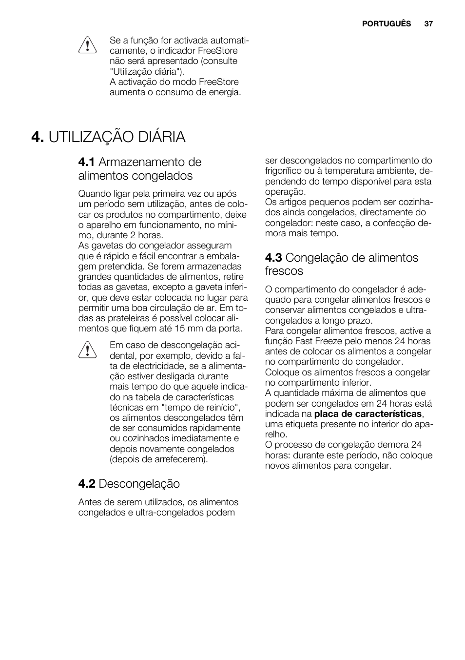 Utilização diária | Electrolux EN3850DOX User Manual | Page 37 / 88