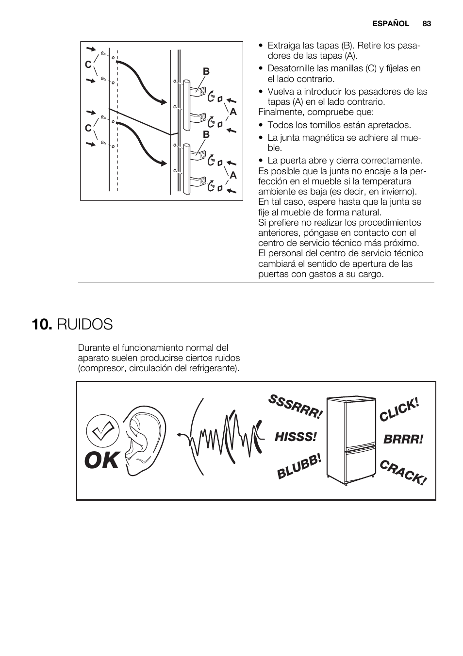 Ruidos | Electrolux EN3850DOX User Manual | Page 83 / 88