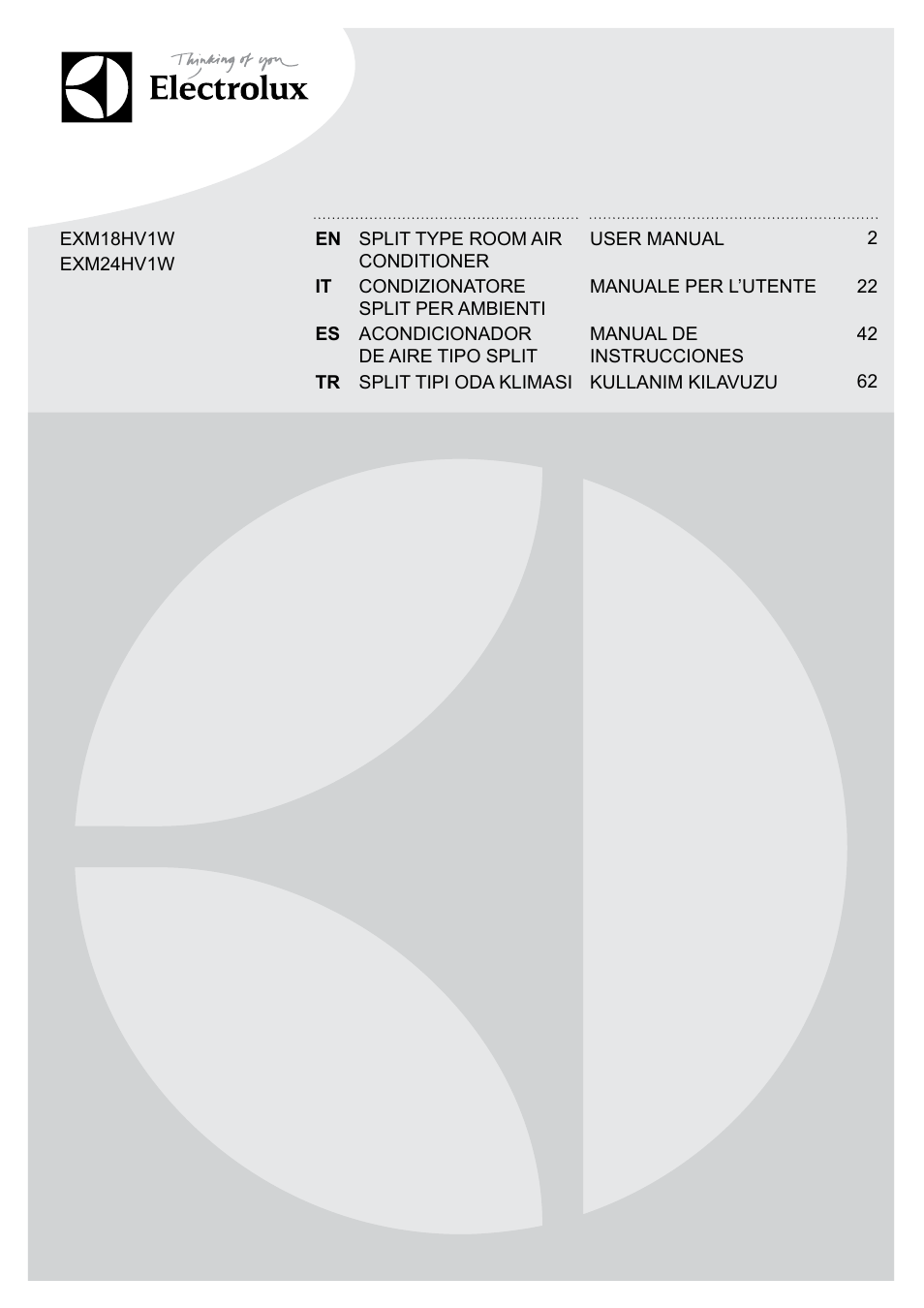 Electrolux EXM18HV1WE User Manual | 82 pages