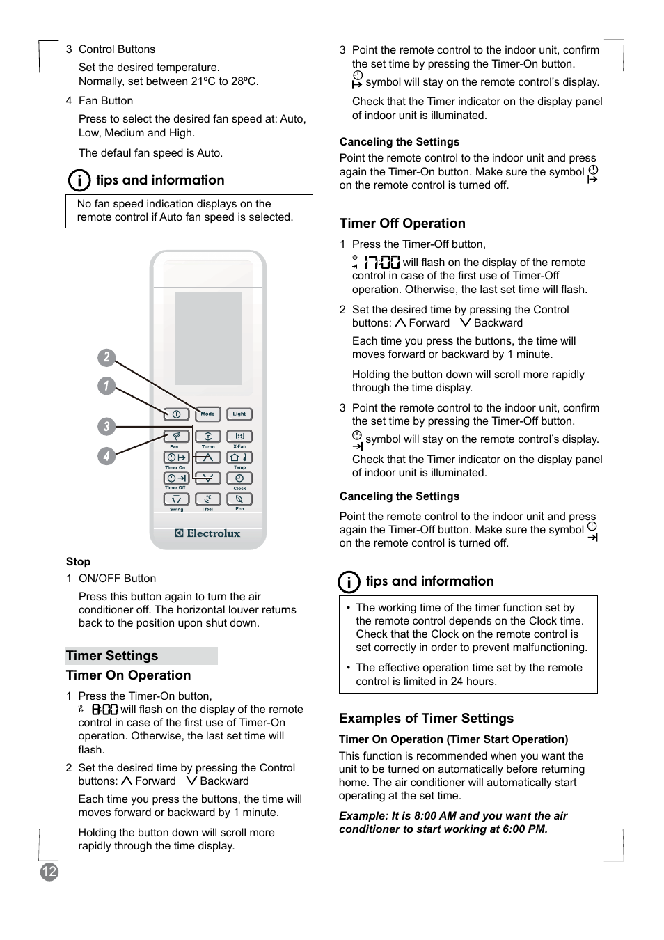 Electrolux EXM18HV1WE User Manual | Page 12 / 82