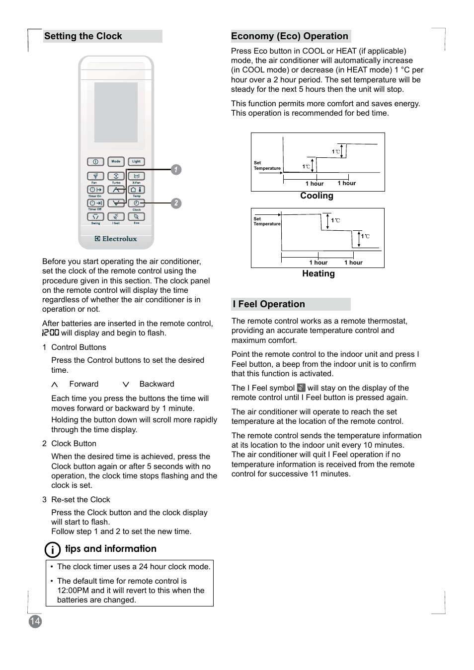 Tips and information | Electrolux EXM18HV1WE User Manual | Page 14 / 82