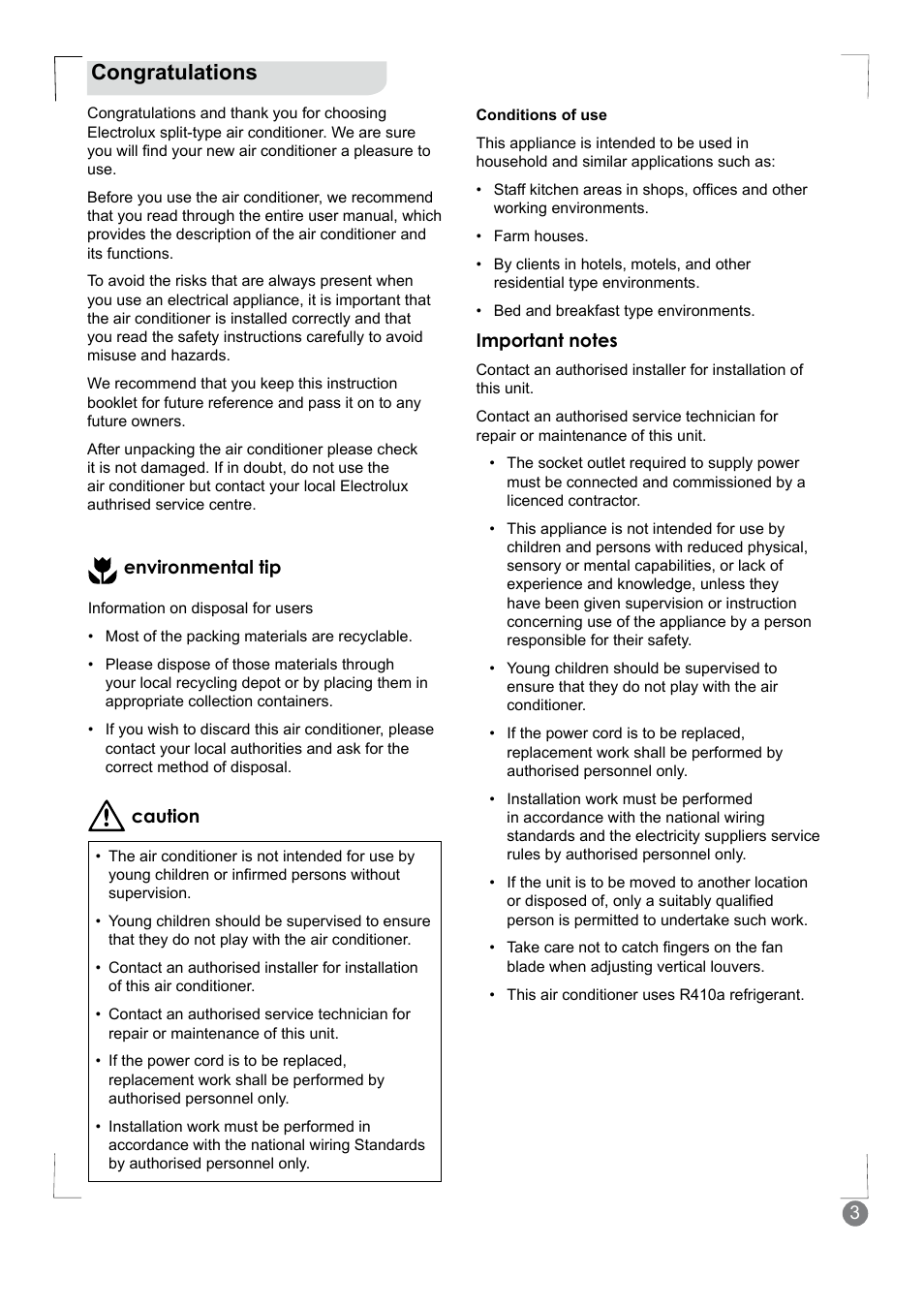 Electrolux EXM18HV1WE User Manual | Page 3 / 82