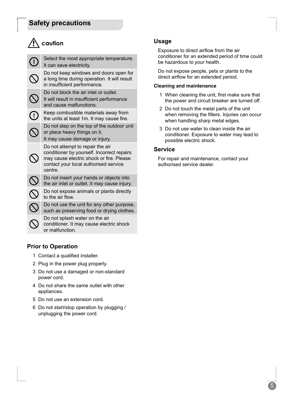 Safety precautions | Electrolux EXM18HV1WE User Manual | Page 5 / 82