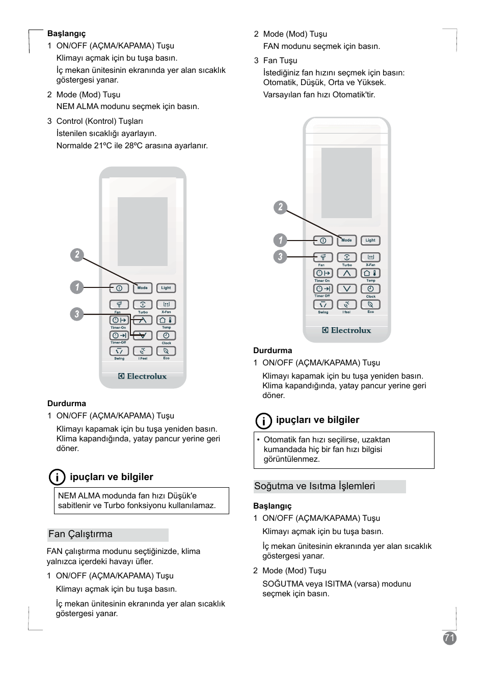 Electrolux EXM18HV1WE User Manual | Page 71 / 82