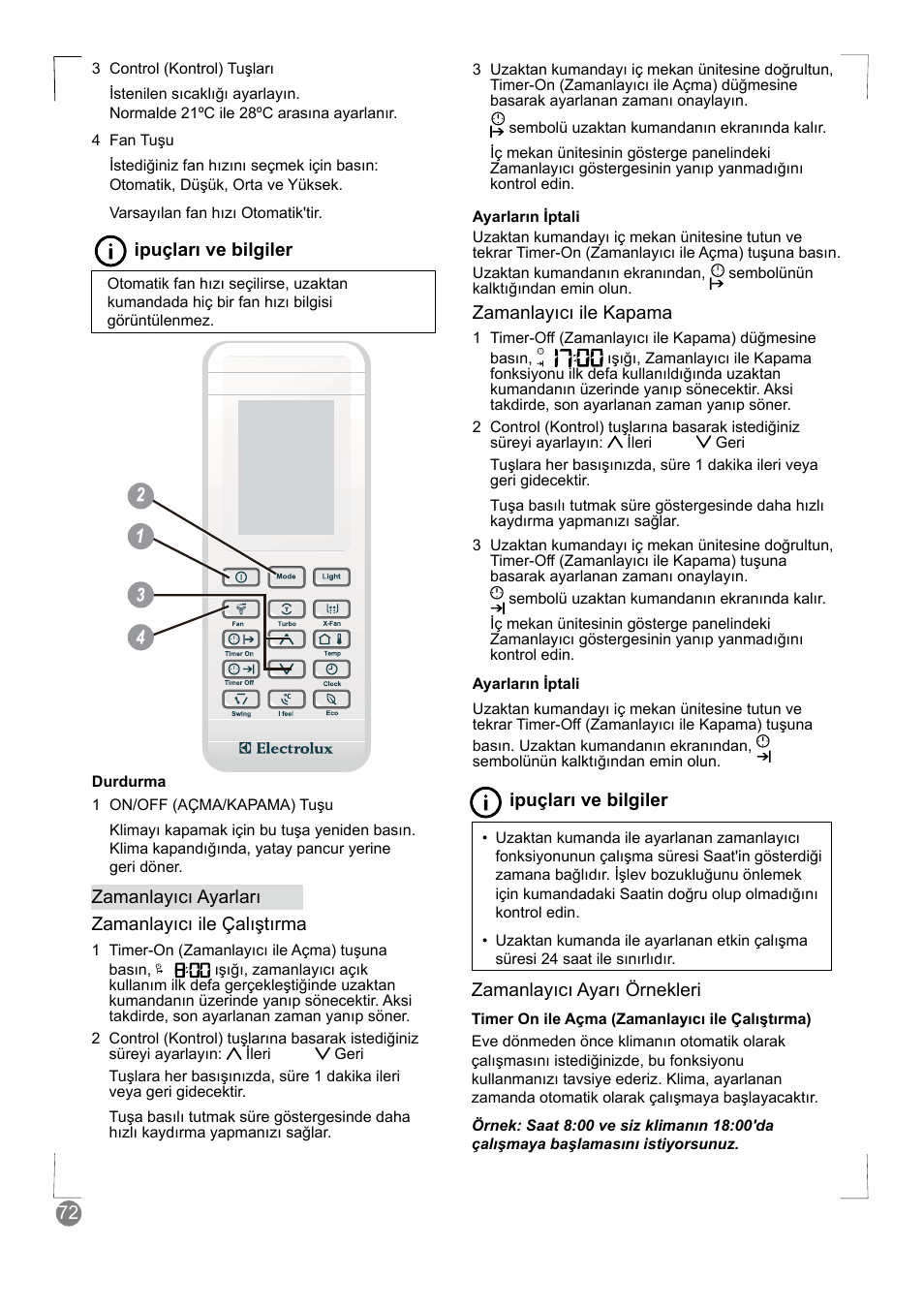 Electrolux EXM18HV1WE User Manual | Page 72 / 82