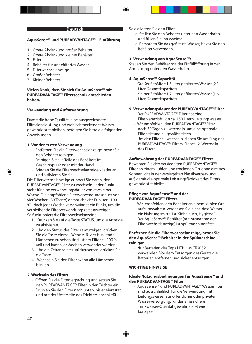 Electrolux EWFSJ4 User Manual | Page 40 / 58