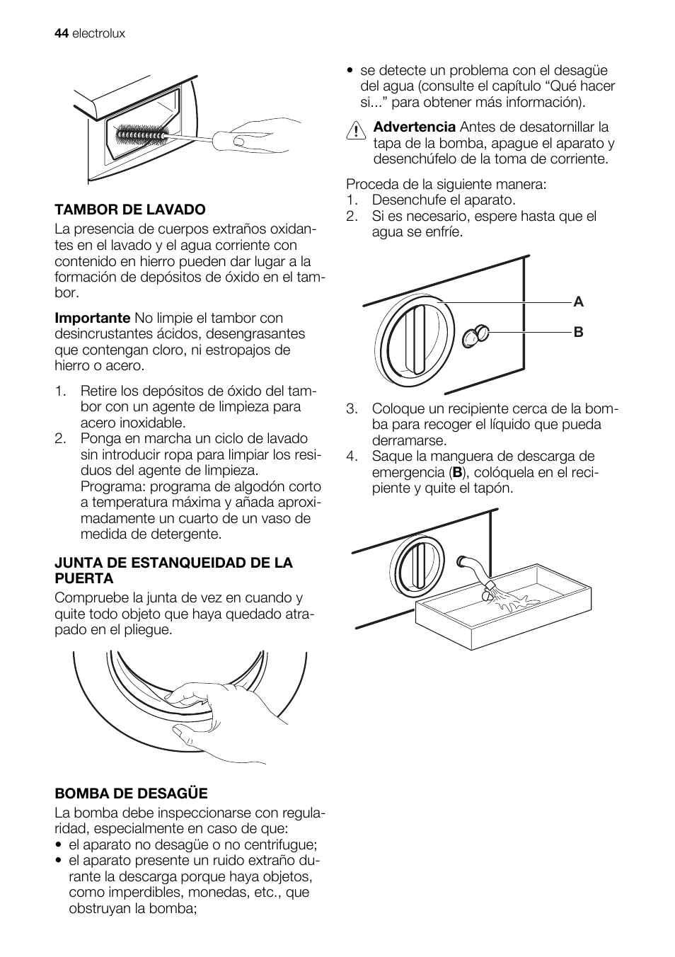 Electrolux EWG127410W User Manual | Page 44 / 56