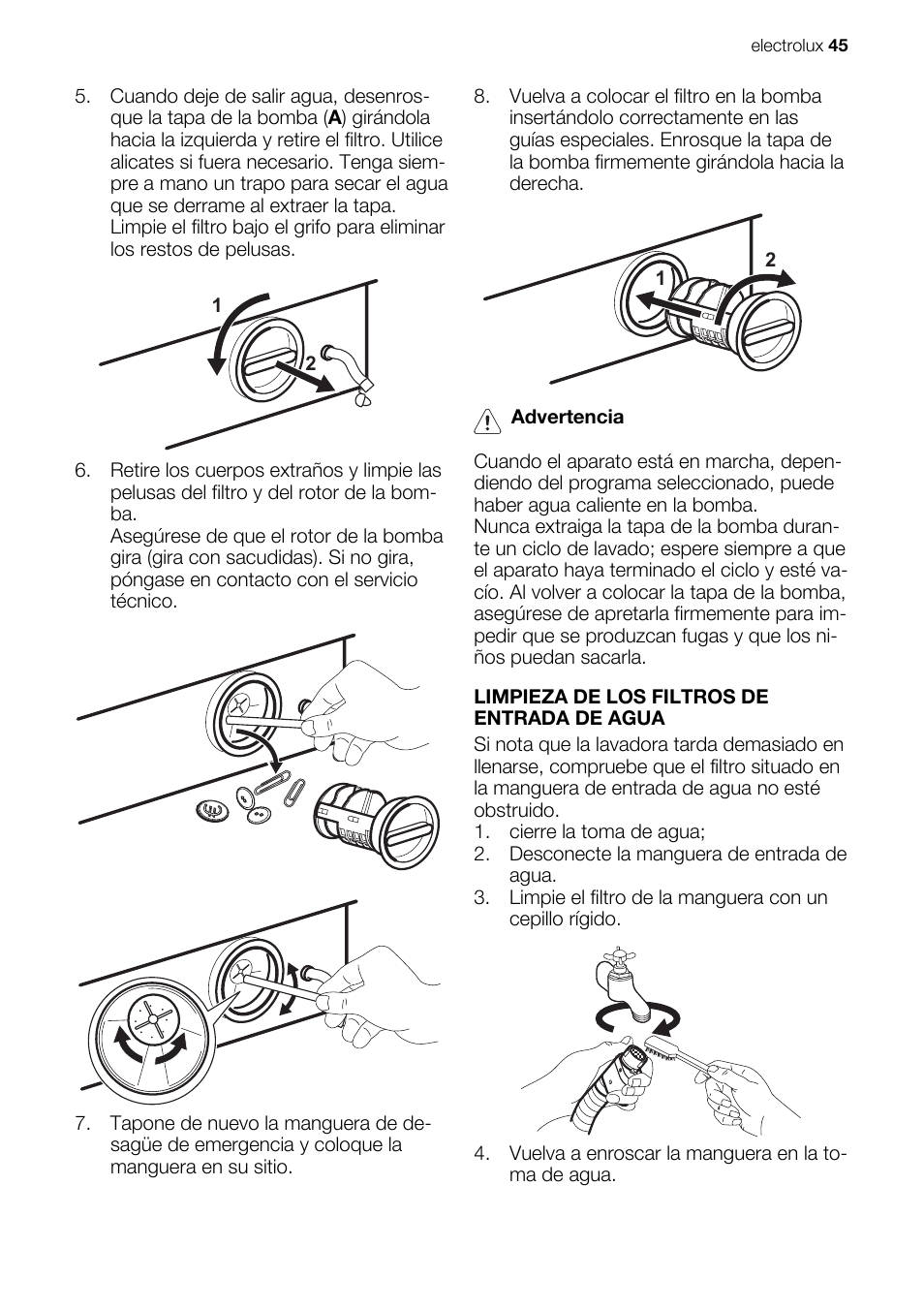 Electrolux EWG127410W User Manual | Page 45 / 56