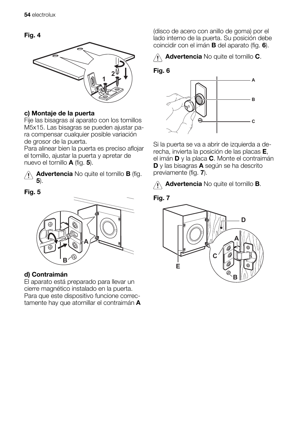 Electrolux EWG127410W User Manual | Page 54 / 56