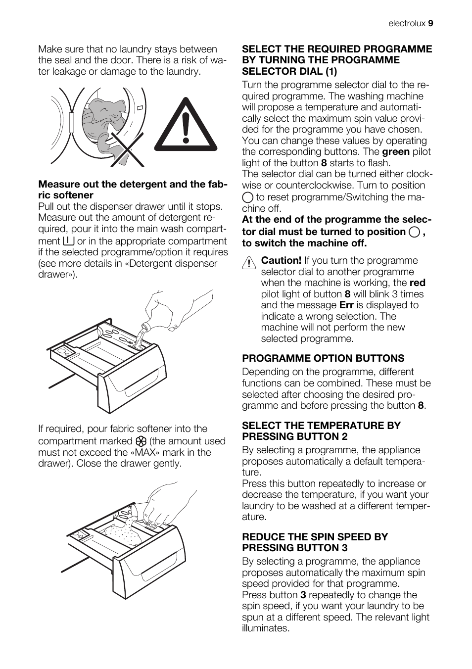 Electrolux EWG127410W User Manual | Page 9 / 56