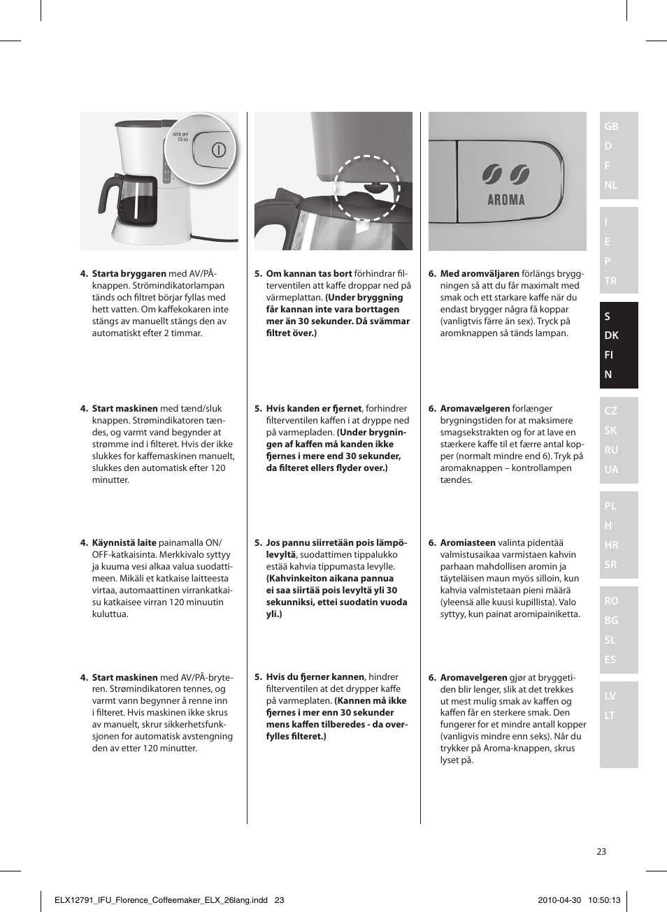 Electrolux EKF5110 User Manual | Page 23 / 60