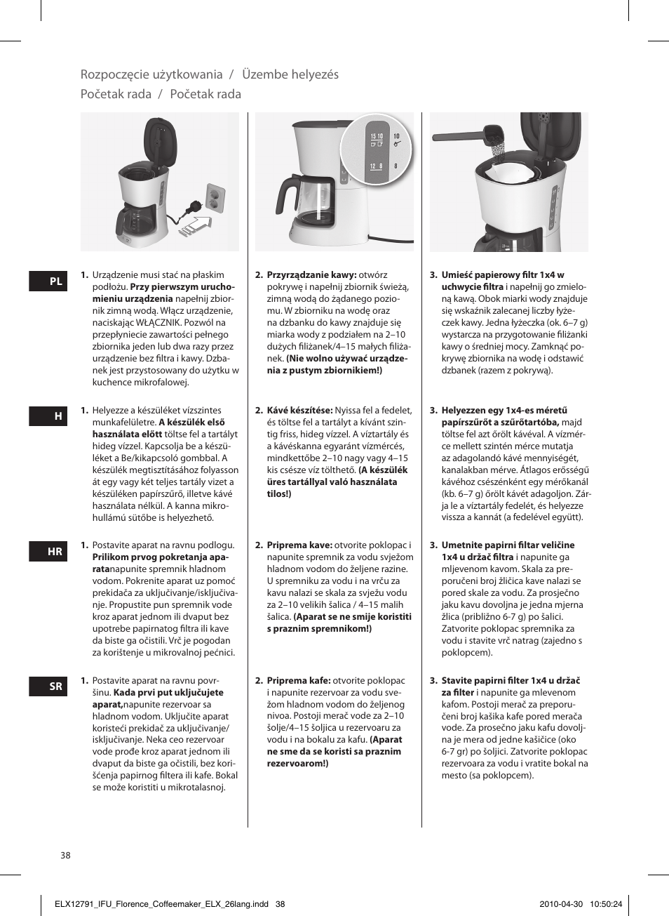 Electrolux EKF5110 User Manual | Page 38 / 60