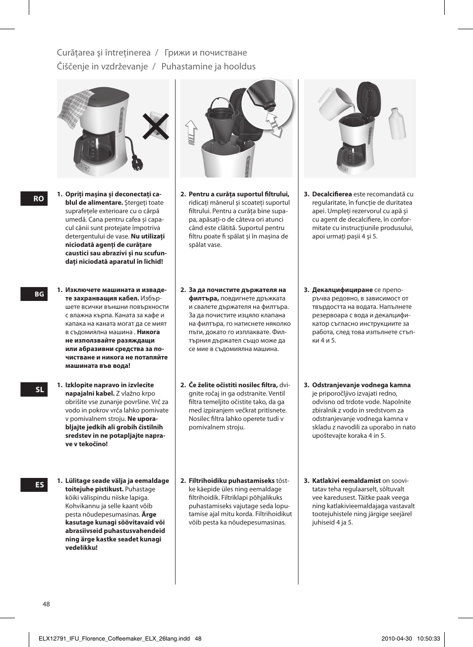 Electrolux EKF5110 User Manual | Page 48 / 60