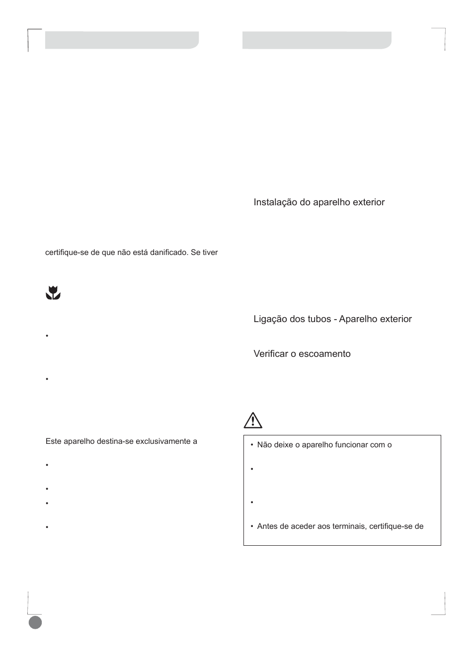 Comfort cool installation manual - l1_112, Índice, Parabéns | Electrolux EXI09HD1WI User Manual | Page 112 / 136