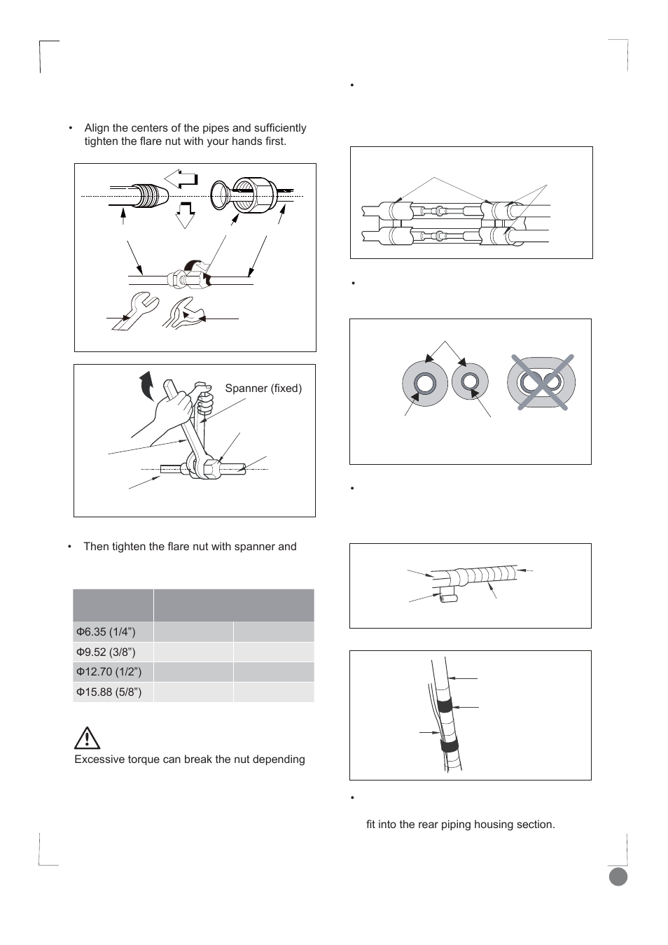 Comfort cool installation manual - l1_ 15, Heat insulation, Suction line pipe liquid line pipe | Electrolux EXI09HD1WI User Manual | Page 15 / 136