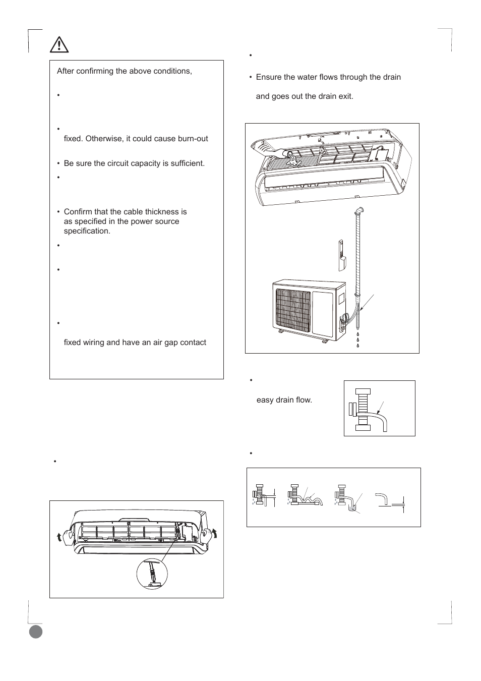 Comfort cool installation manual - l1_ 20, Step 10: checking the drainage, Caution | Electrolux EXI09HD1WI User Manual | Page 20 / 136