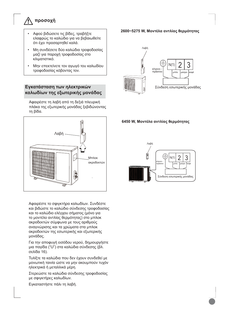 Comfort cool installation manual - l1_ 63, Ǒǒǐǔǐǘƿ | Electrolux EXI09HD1WI User Manual | Page 63 / 136