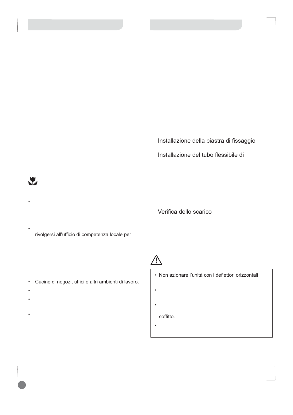 Comfort cool installation manual - l1_ 68, Indice, Congratulazioni | Electrolux EXI09HD1WI User Manual | Page 68 / 136