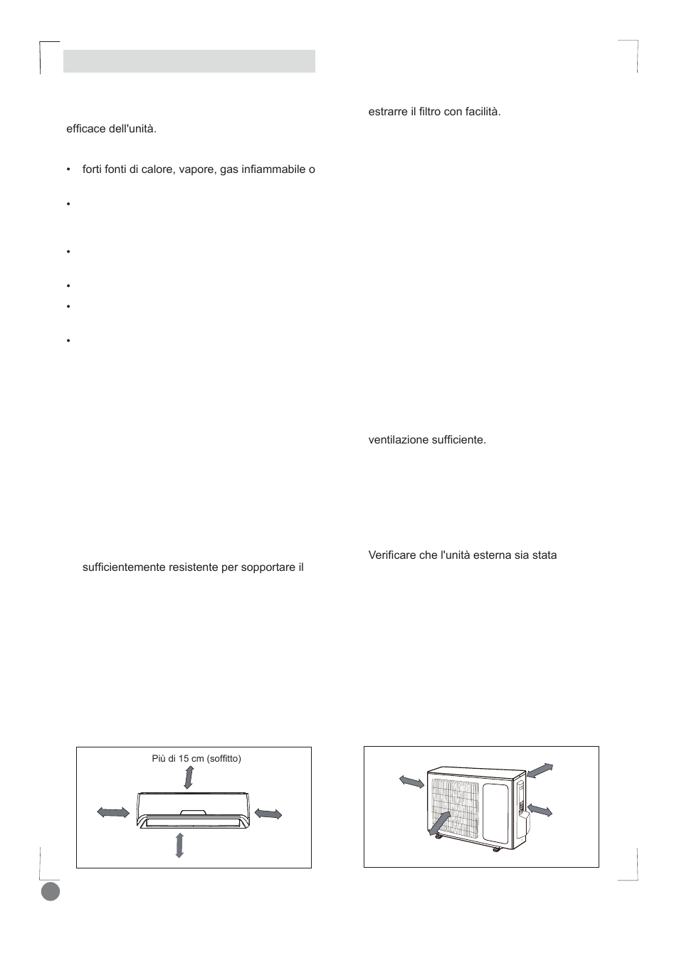 Comfort cool installation manual - l1_ 72, Istruzioni per l'installazione sul posto | Electrolux EXI09HD1WI User Manual | Page 72 / 136