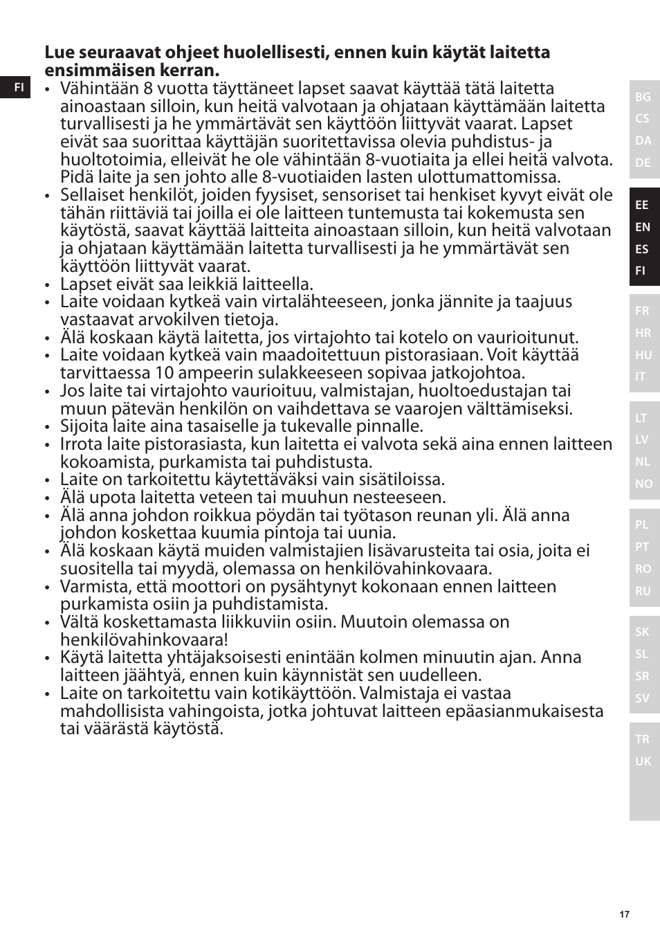 Electrolux EJP5000 User Manual | Page 17 / 72