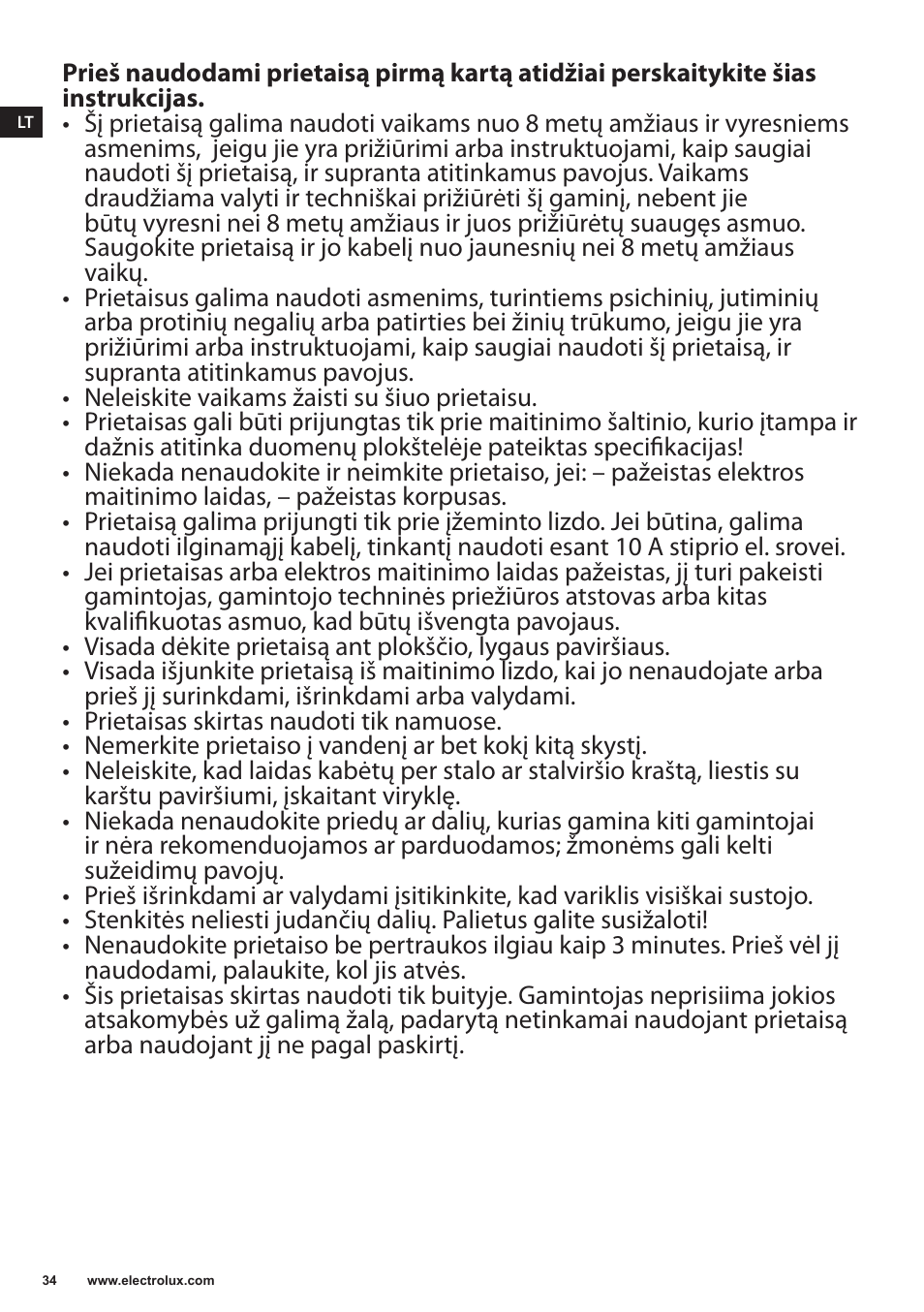Electrolux EJP5000 User Manual | Page 34 / 72