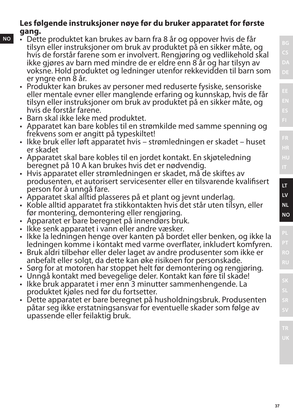 Electrolux EJP5000 User Manual | Page 37 / 72