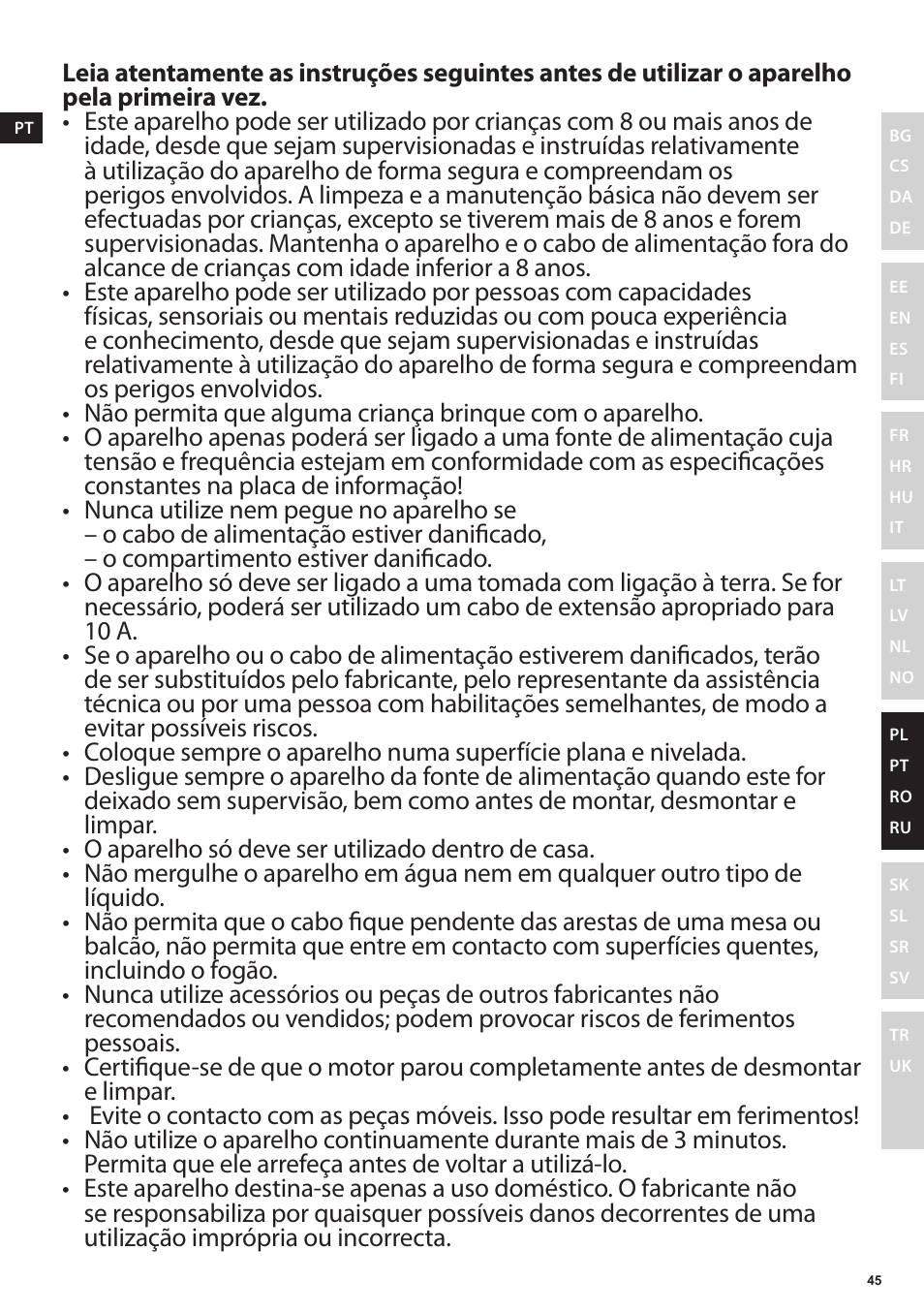 Electrolux EJP5000 User Manual | Page 45 / 72