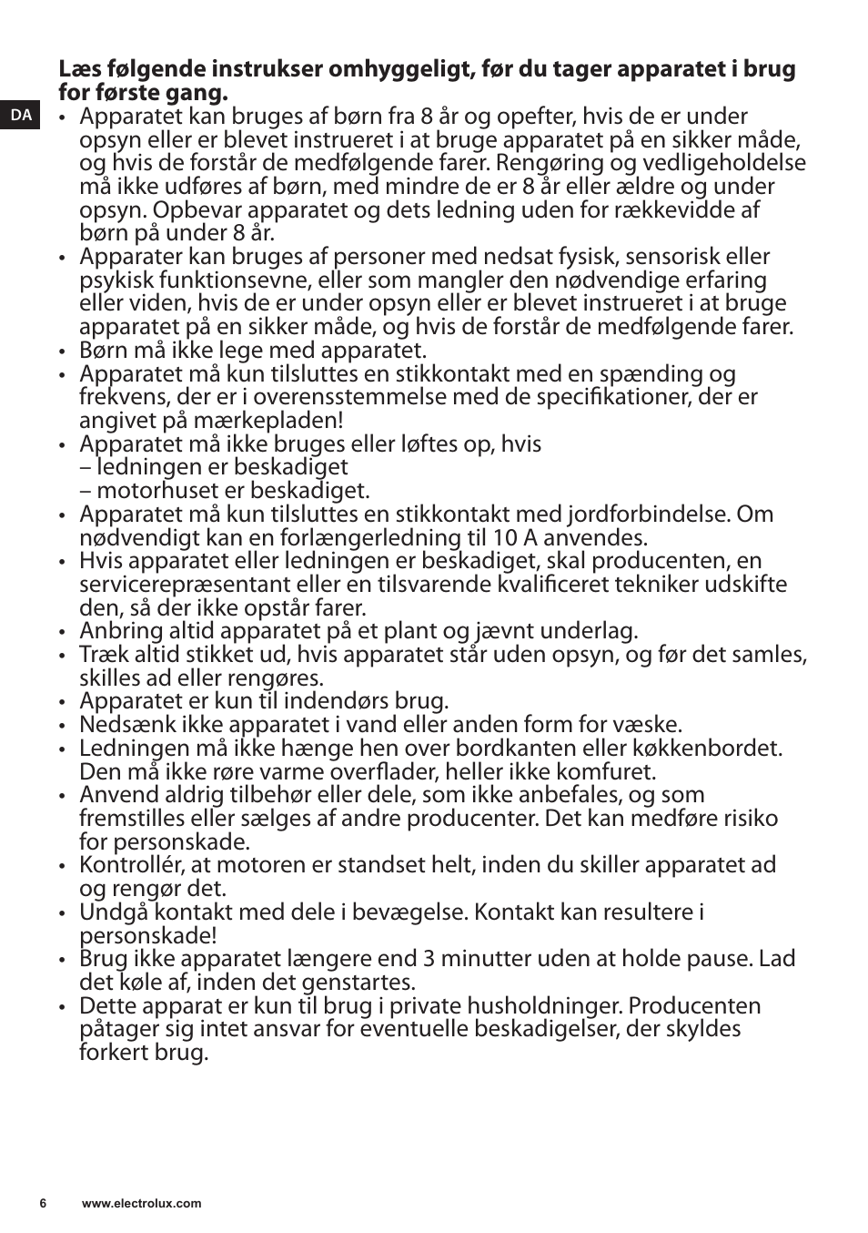 Electrolux EJP5000 User Manual | Page 6 / 72