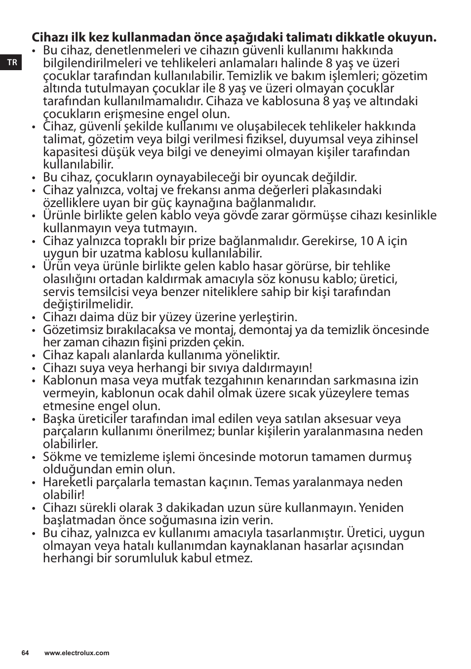 Electrolux EJP5000 User Manual | Page 64 / 72