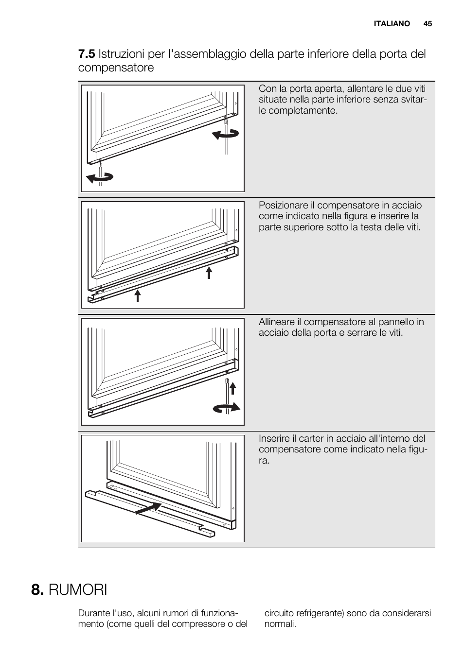 Rumori | Electrolux EUX2243AOX User Manual | Page 45 / 80