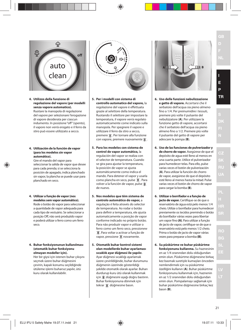 Auto clean | Electrolux EDB8040 User Manual | Page 21 / 84