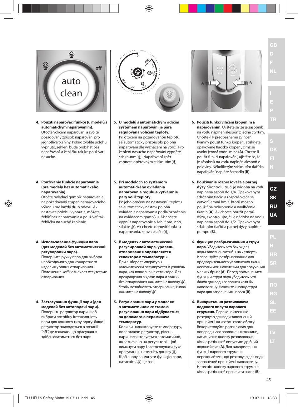 Auto clean | Electrolux EDB8040 User Manual | Page 45 / 84