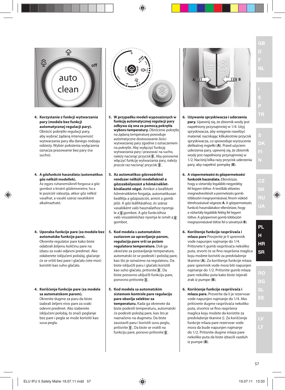 Auto clean | Electrolux EDB8040 User Manual | Page 57 / 84