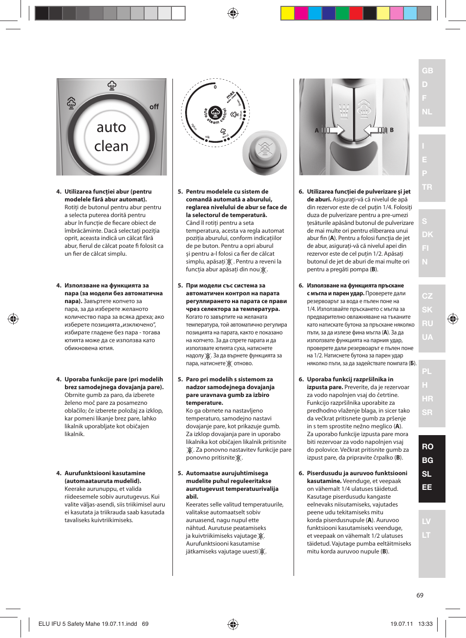 Auto clean | Electrolux EDB8040 User Manual | Page 69 / 84